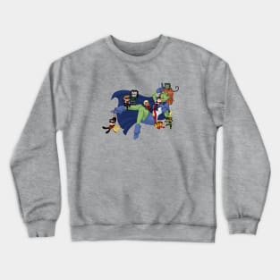 Young Justice Chibi Attack Crewneck Sweatshirt